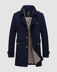 Trench Cappotto Uomo Casual Medio Lungo