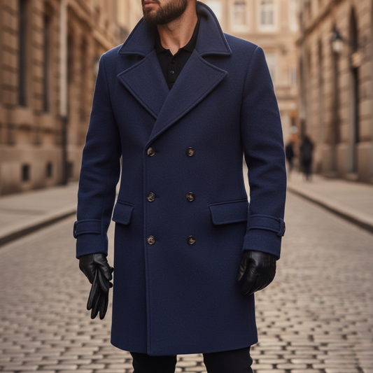 Cappotto Uomo Lana Doppio Petto Invernale