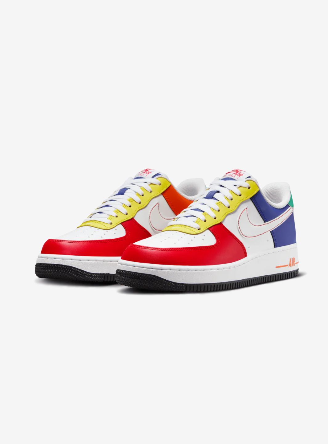 Nike Air Force 1 Low Rubik's Cube sneakers basse uomo e donna pelle multicolore, vista frontale
