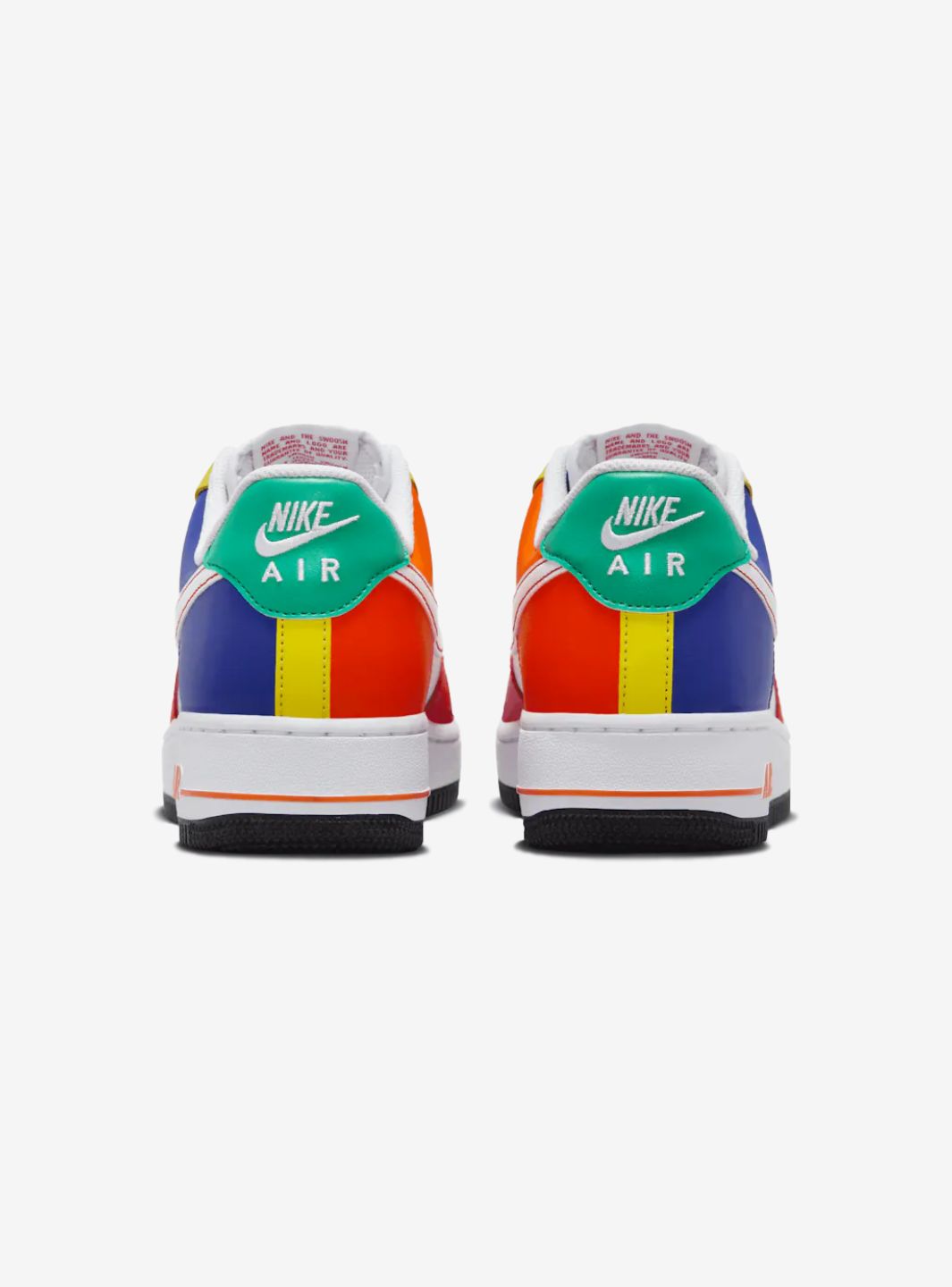 Nike Air Force 1 Low Rubik's Cube sneakers basse uomo e donna pelle multicolore, indossate