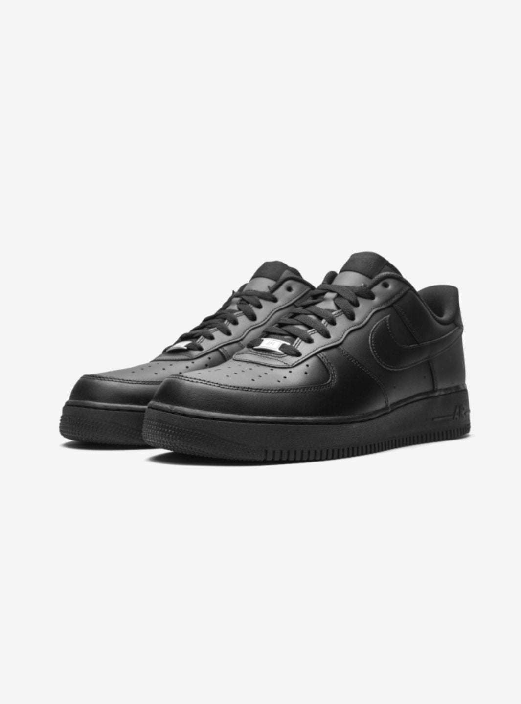 Nike Air Force 1 Low Black sneakers basse uomo e donna pelle nero, vista frontale