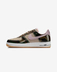 Nike Air Force 1 Low Patent Camo Pink sneakers basse uomo e donna pelle rosa, vista laterale
