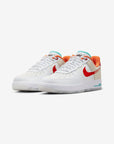 Nike Air Force 1 Low PRM Just Do It White Red Teal sneakers basse uomo e donna pelle bianco rosso, vista frontale