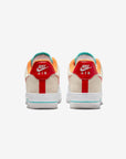 Nike Air Force 1 Low PRM Just Do It White Red Teal sneakers basse uomo e donna pelle bianco rosso, vista posteriore