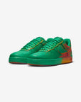 Nike Air Force 1 Low Stadium Green Crimson sneakers basse uomo e donna pelle verde rosso, vista frontale
