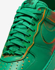Nike Air Force 1 Low Stadium Green Crimson sneakers basse uomo e donna pelle verde rosso, dettaglio suola