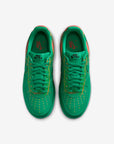 Nike Air Force 1 Low Stadium Green Crimson sneakers basse uomo e donna pelle verde rosso, vista posteriore