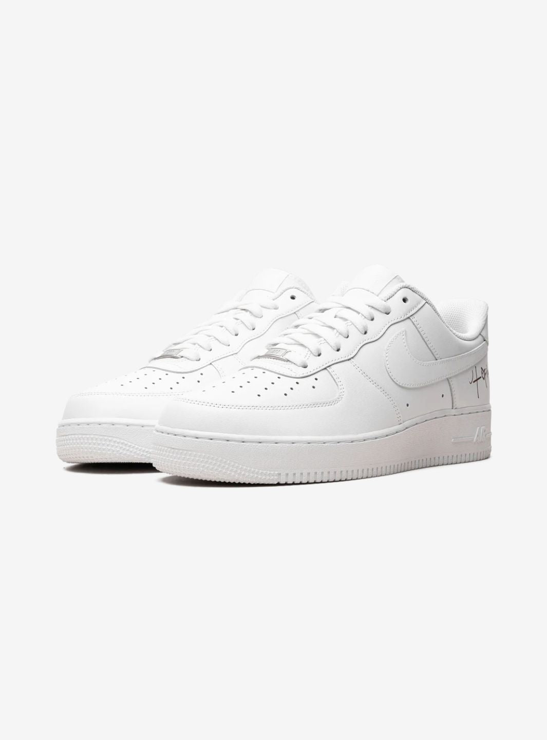 Nike Air Force 1 Low White Travis Scott Cactus Jack Utopia Edition sneakers basse uomo e donna pelle bianco, vista frontale