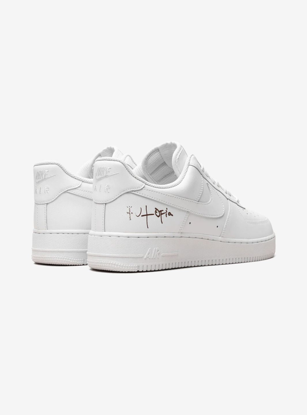 Nike Air Force 1 Low White Travis Scott Cactus Jack Utopia Edition sneakers basse uomo e donna pelle bianco, dettaglio suola