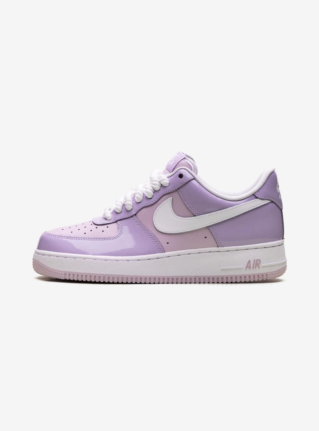 Nike Air Force 1 Low Hydrangeas Patent sneakers basse uomo e donna pelle multicolore, vista laterale