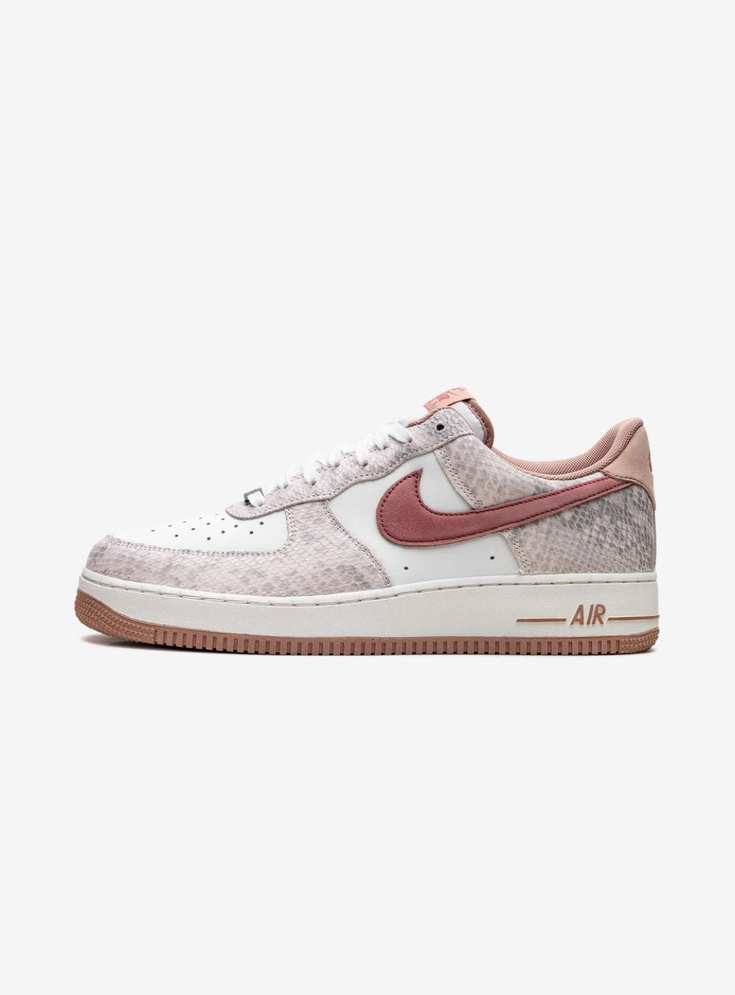 Nike Air Force 1 Low Canyon Rust Snakeskin sneakers basse uomo e donna pelle marrone, vista laterale