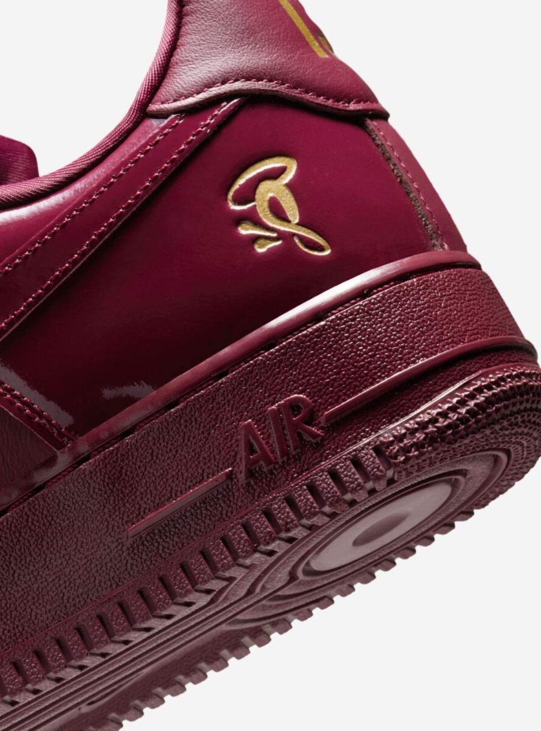 Nike Air Force 1 Low Central Cee Dark Beetroot (UK Exclusive) sneakers basse uomo e donna pelle multicolore, dettaglio tomaia