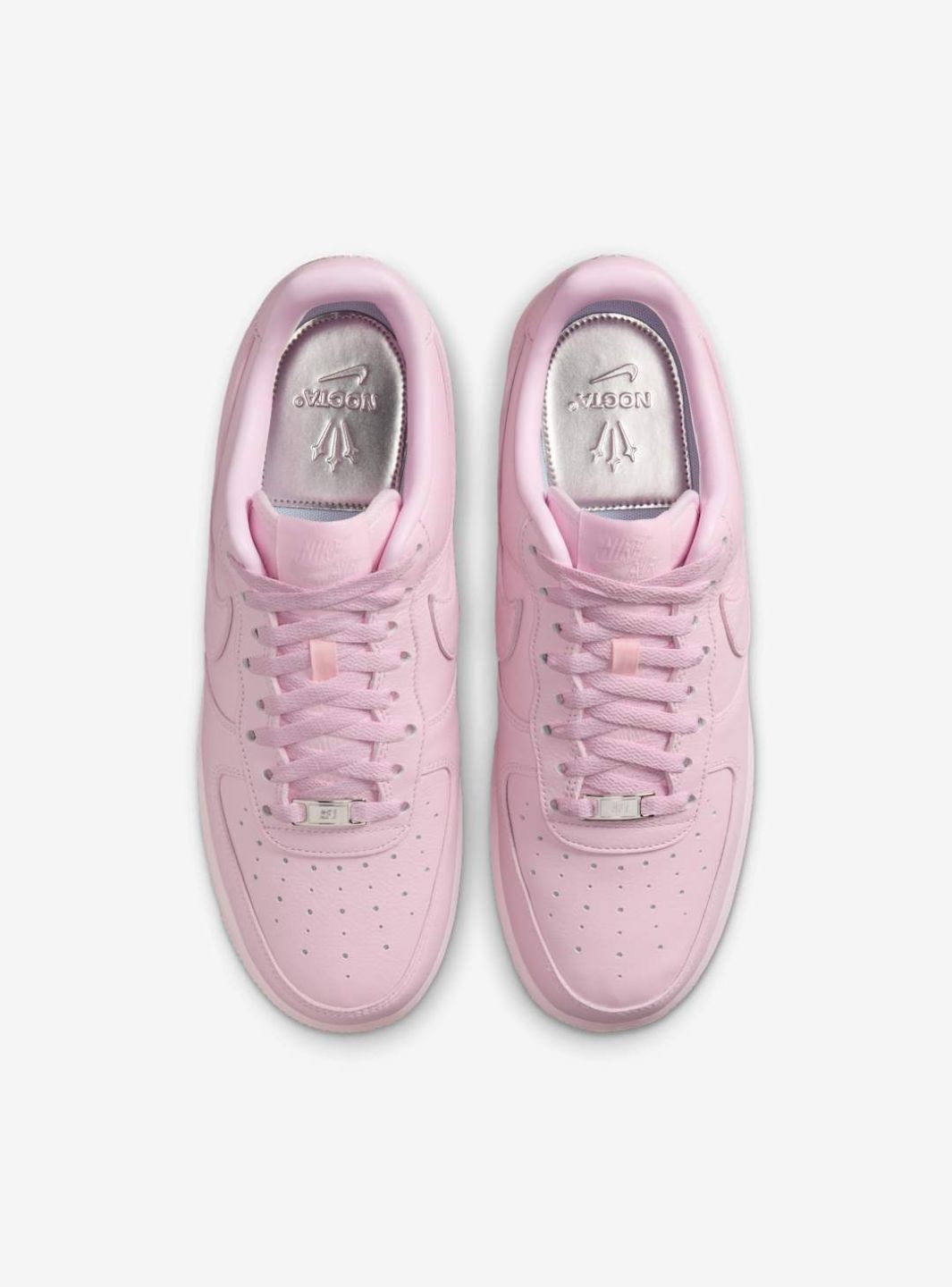 Nike Air Force 1 Low Drake NOCTA Certified Lover Boy Pink Foam sneakers basse uomo e donna pelle rosa, vista posteriore