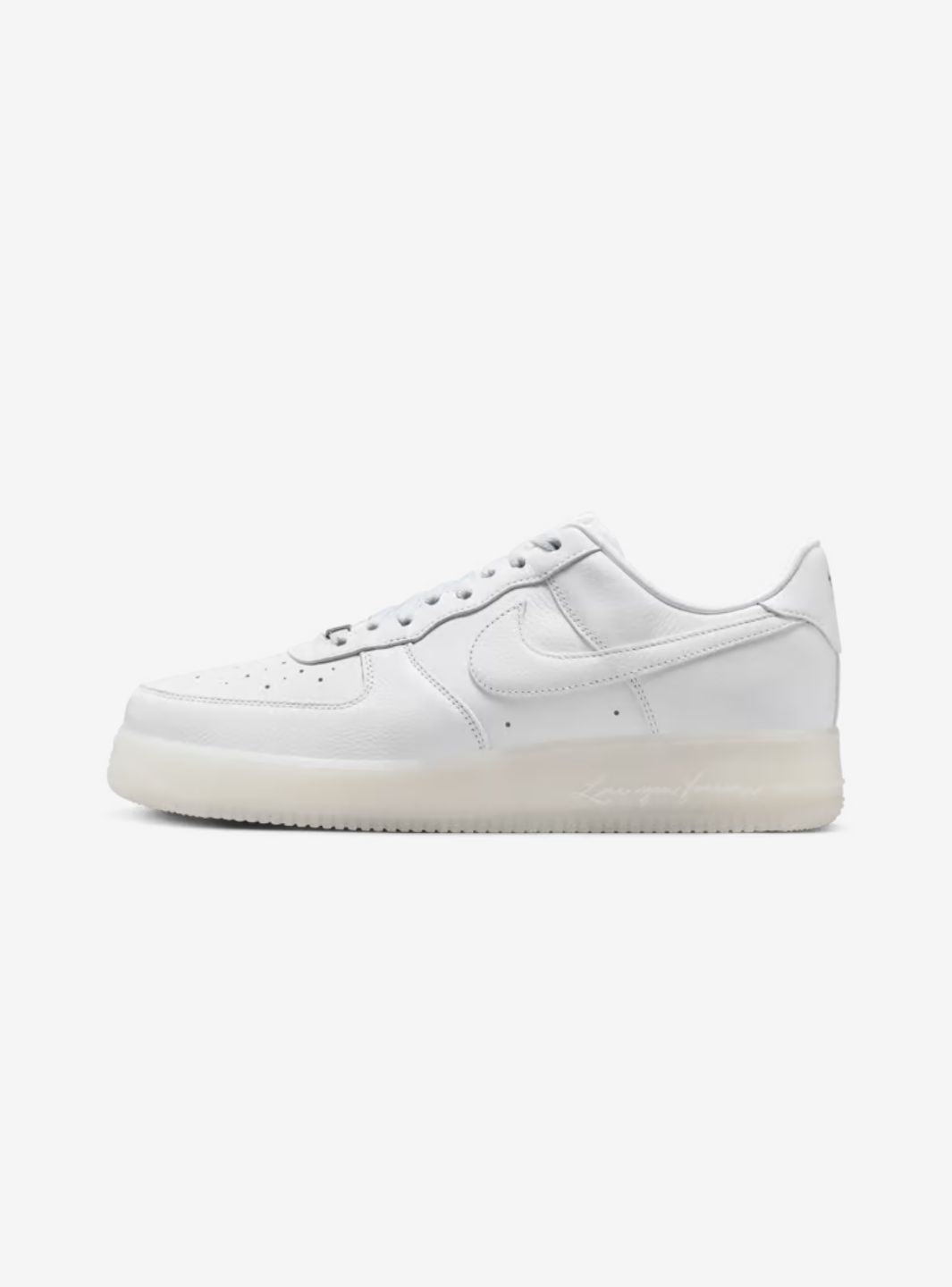 Nike Air Force 1 Low Drake NOCTA Certified Lover Boy White Cobalt Tint sneakers basse uomo e donna pelle bianco blu, vista la