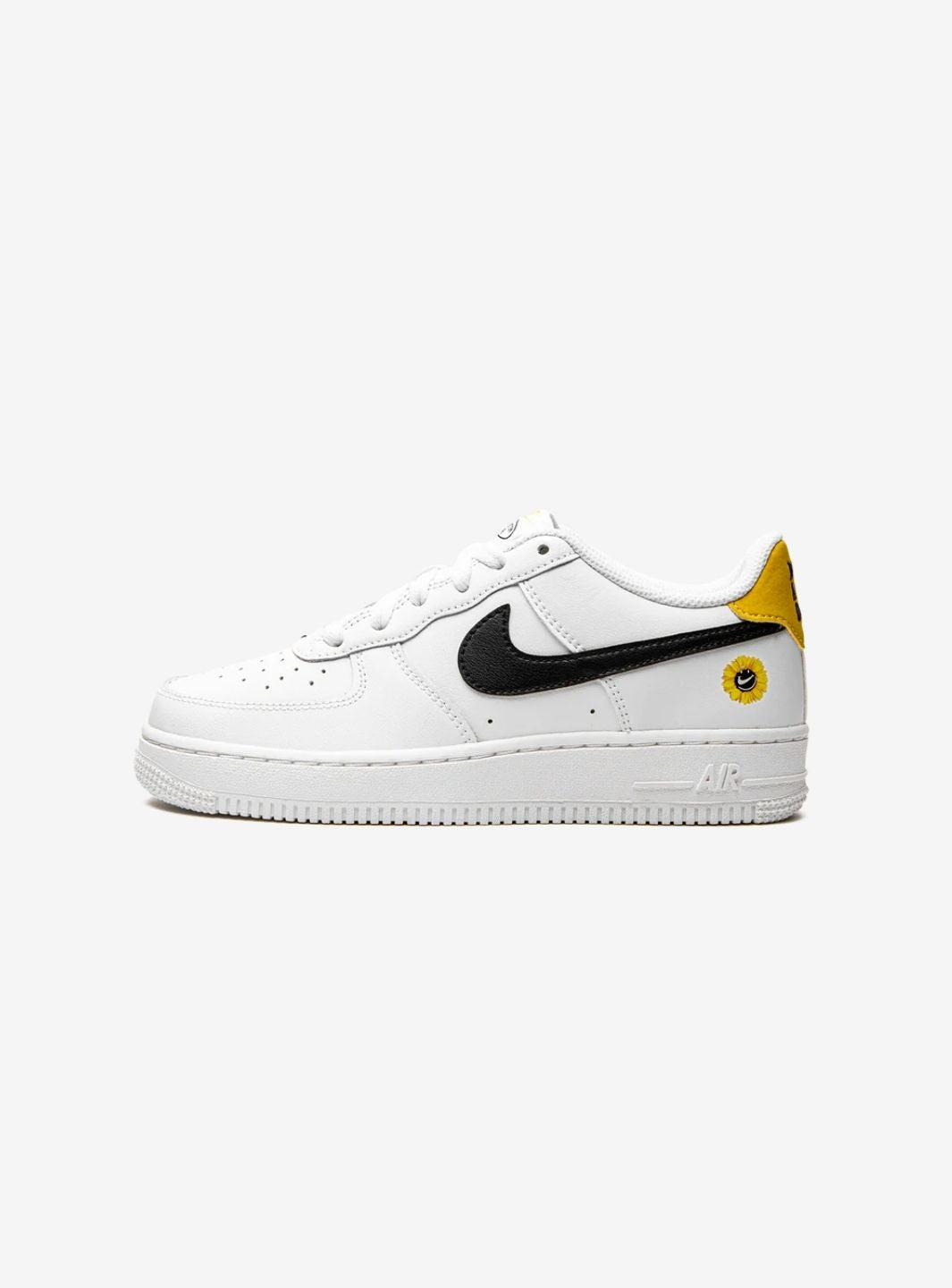 Nike Air Force 1 Low Have a Nike Day White Gold sneakers basse uomo e donna pelle bianco oro, vista laterale