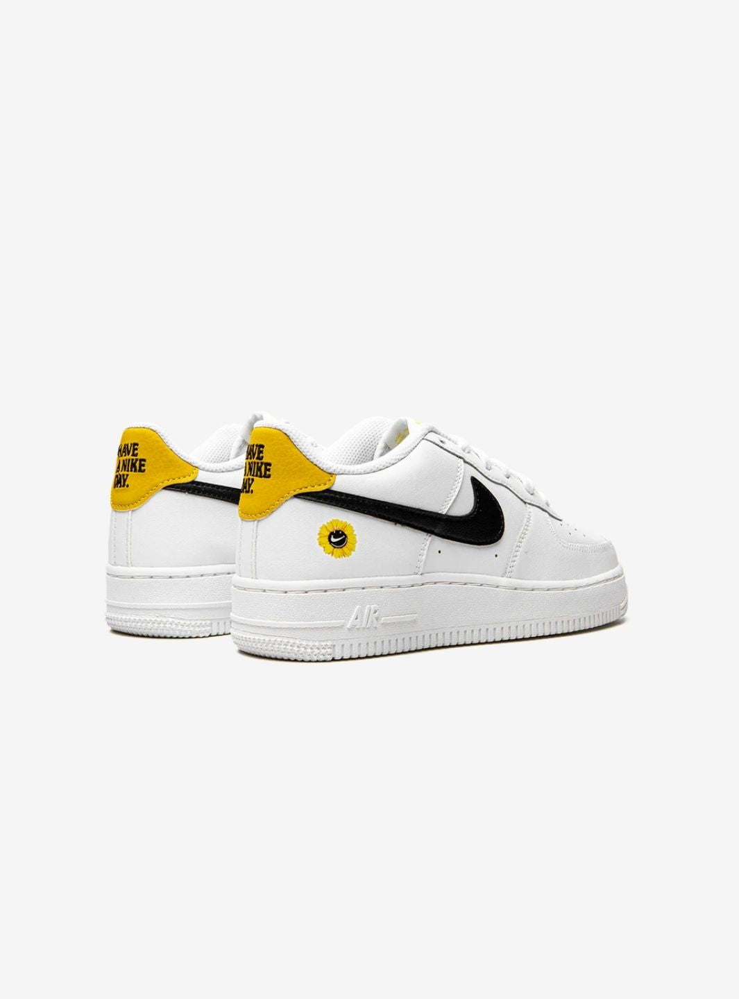 Nike Air Force 1 Low Have a Nike Day White Gold sneakers basse uomo e donna pelle bianco oro, dettaglio suola