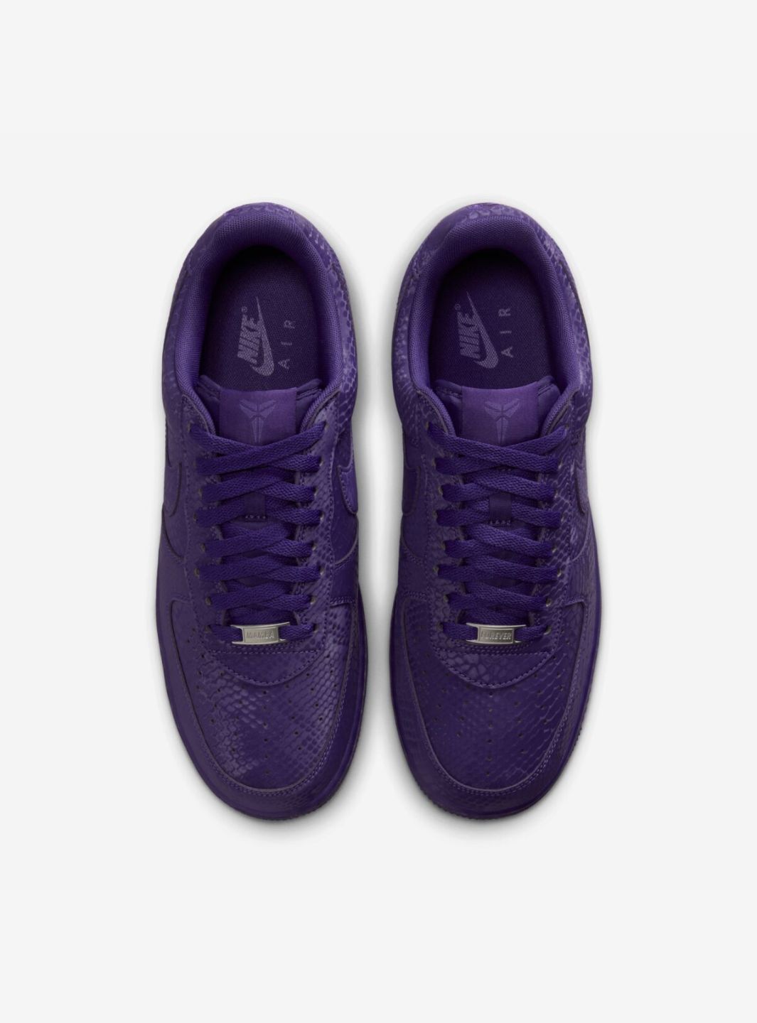 Nike Air Force 1 Low Kobe Bryant Court Purple sneakers basse uomo e donna pelle viola, vista posteriore