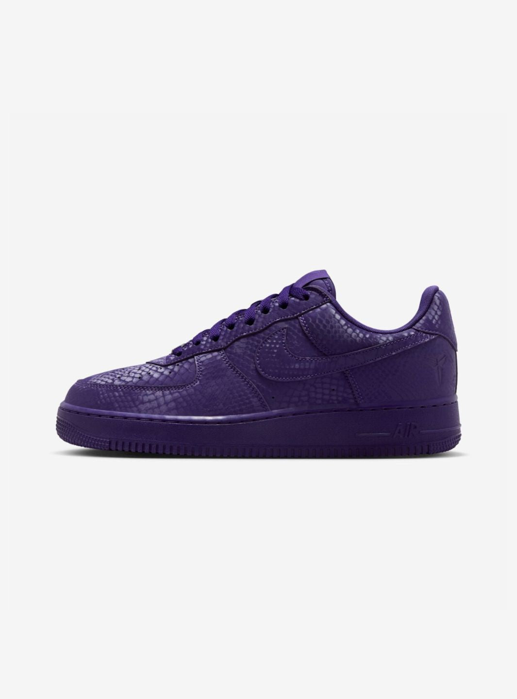 Nike Air Force 1 Low Kobe Bryant Court Purple sneakers basse uomo e donna pelle viola, vista laterale