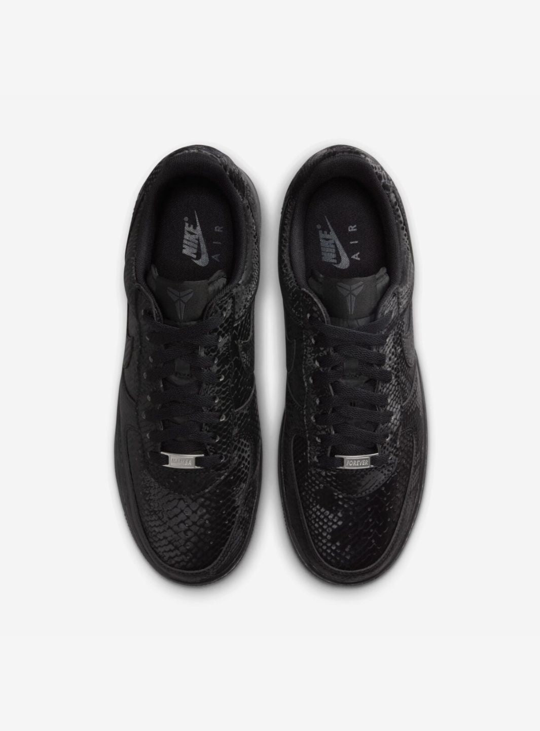 Nike Air Force 1 Low Kobe Bryant Forever Black sneakers basse uomo e donna pelle nero, vista posteriore