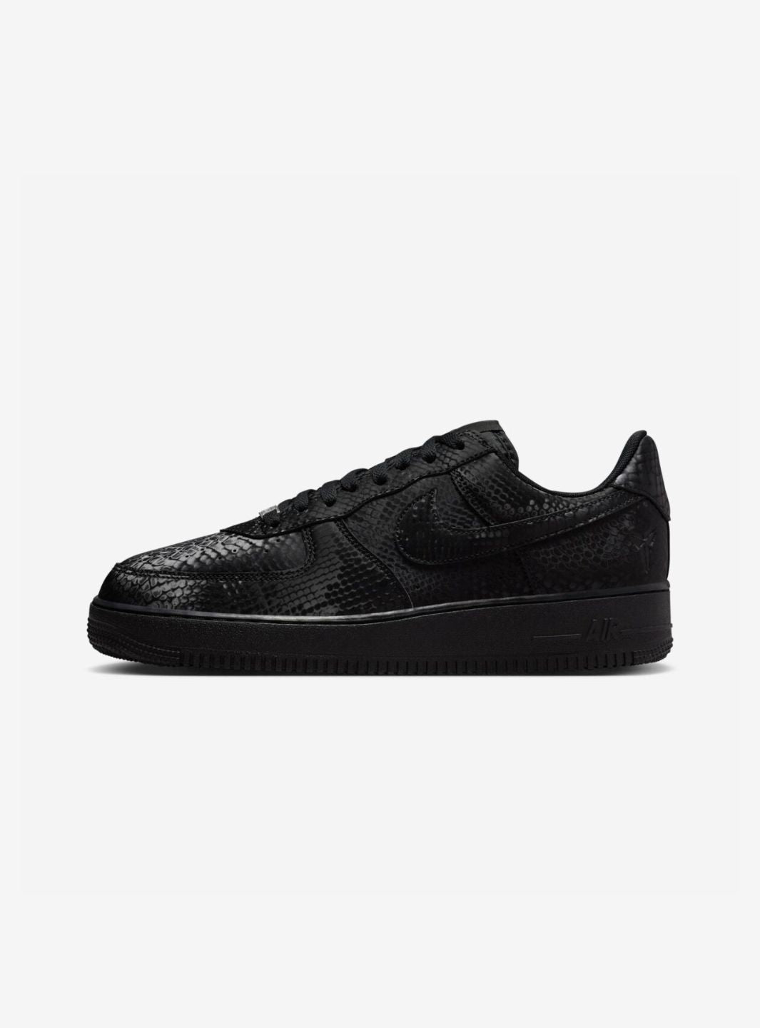Nike Air Force 1 Low Kobe Bryant Forever Black sneakers basse uomo e donna pelle nero, vista laterale