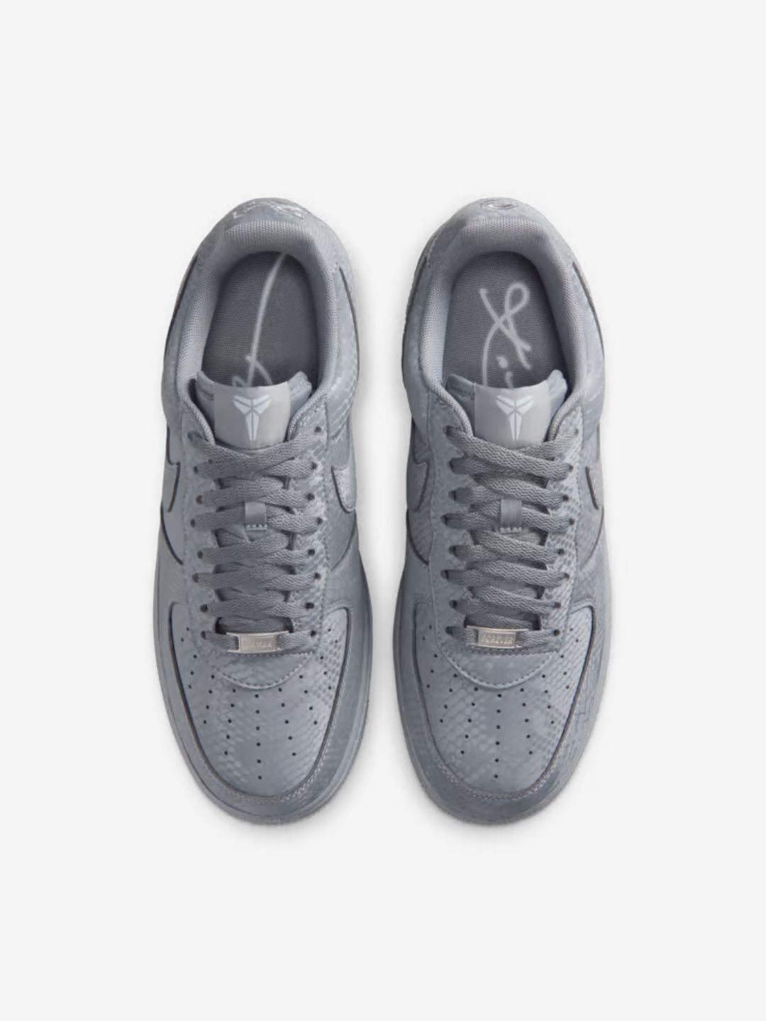 Nike Air Force 1 Low Kobe Bryant Forever Cool Grey sneakers basse uomo e donna pelle grigio, vista posteriore