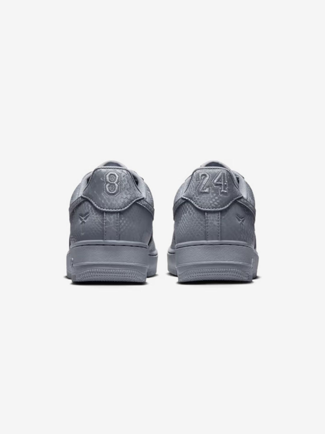 Nike Air Force 1 Low Kobe Bryant Forever Cool Grey sneakers basse uomo e donna pelle grigio, vista dall'alto
