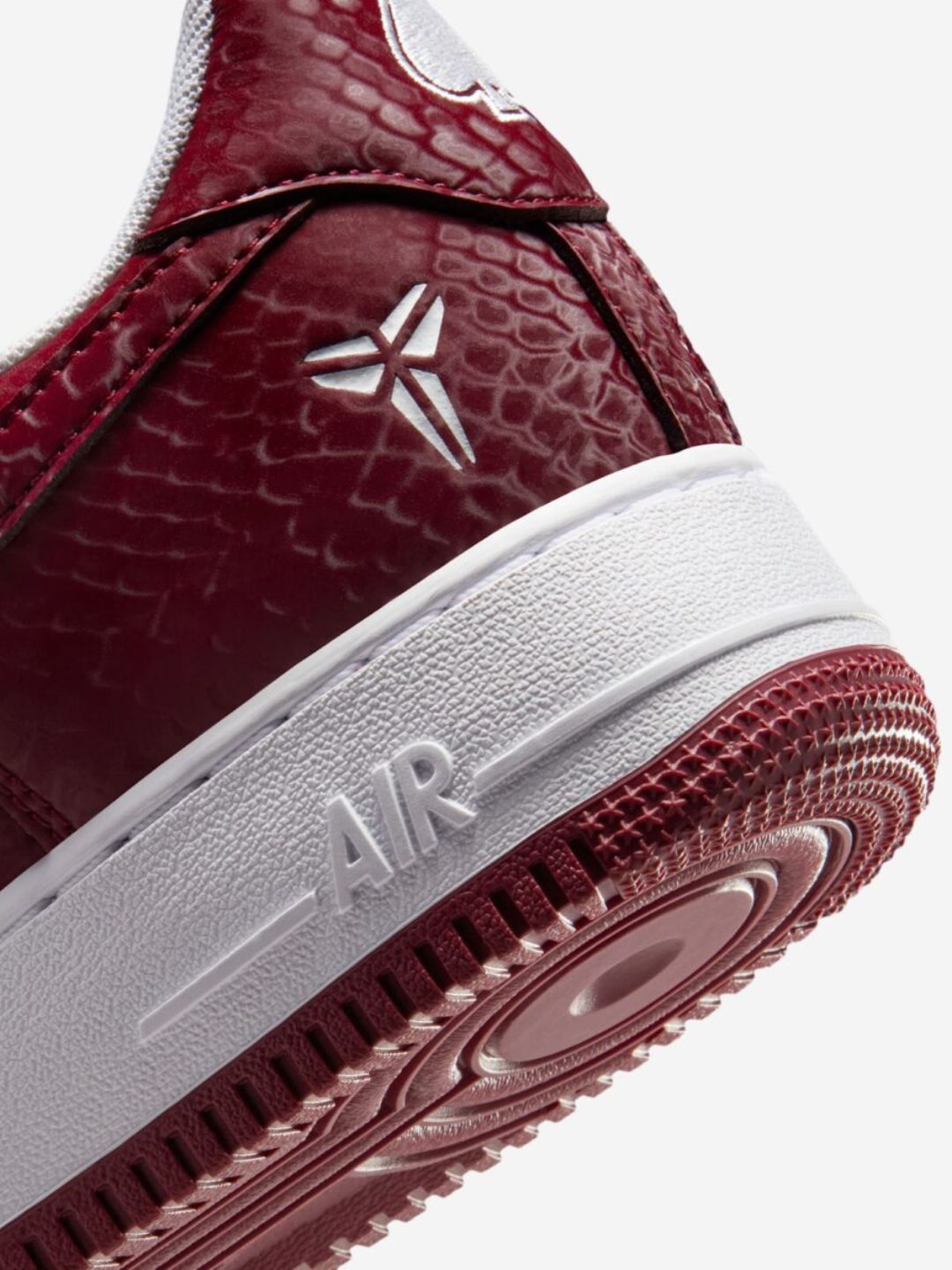 Nike Air Force 1 Low Kobe Bryant Forever Lower Merion Away sneakers basse uomo e donna pelle multicolore, dettaglio tomaia