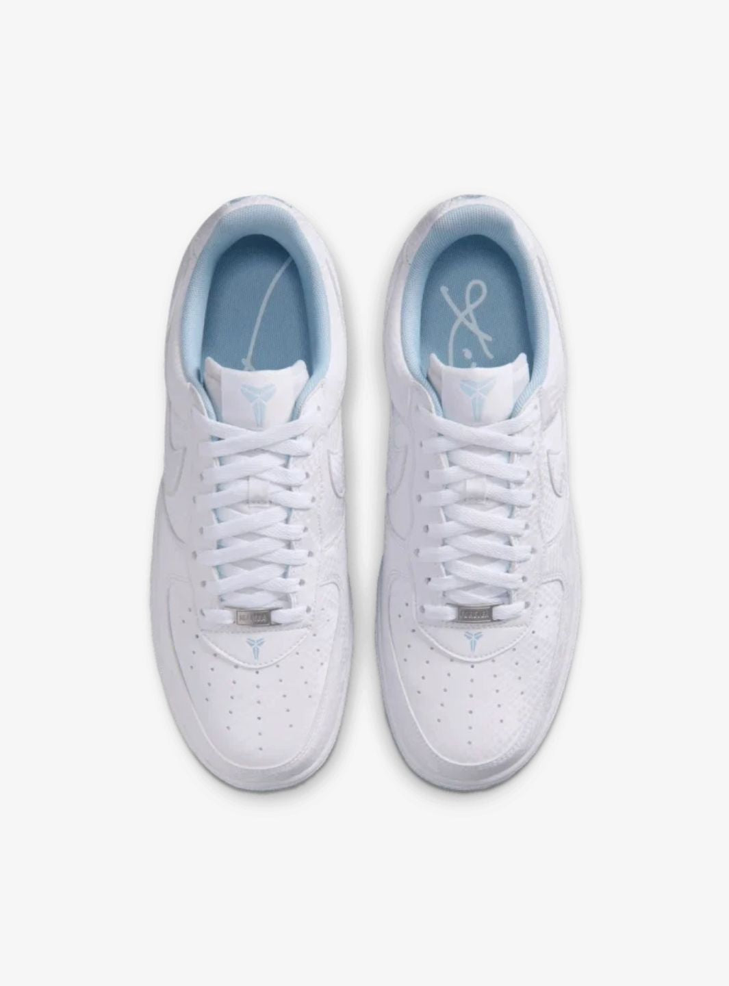 Nike Air Force 1 Low Kobe Bryant Forever White Armory Blue sneakers basse uomo e donna pelle bianco blu, dettaglio suola
