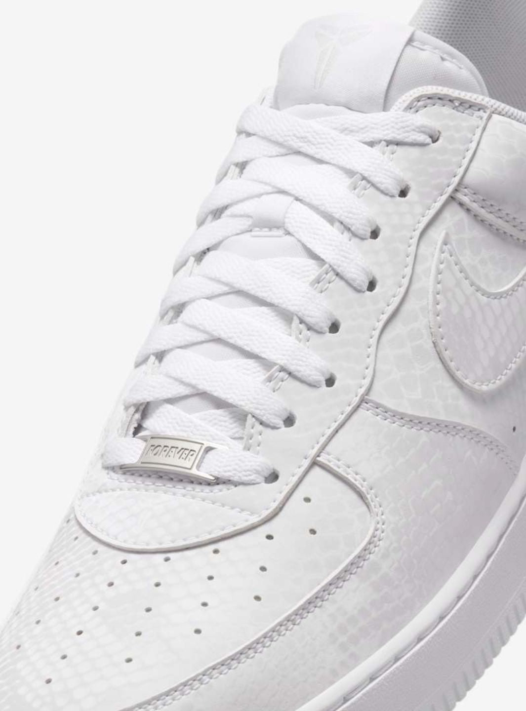 Nike Air Force 1 Low Kobe Bryant Forever White sneakers basse uomo e donna pelle bianco, dettaglio suola