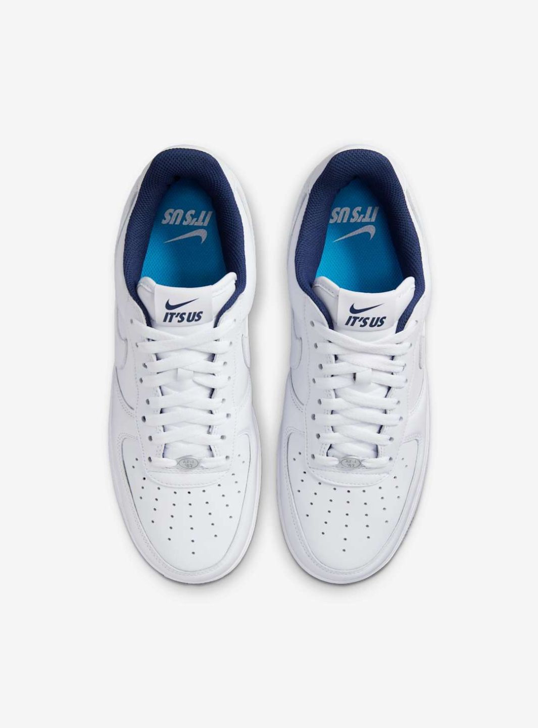 Nike Air Force 1 Low Lil Yachty Concrete Boys It's Us sneakers basse uomo e donna pelle blu, vista posteriore