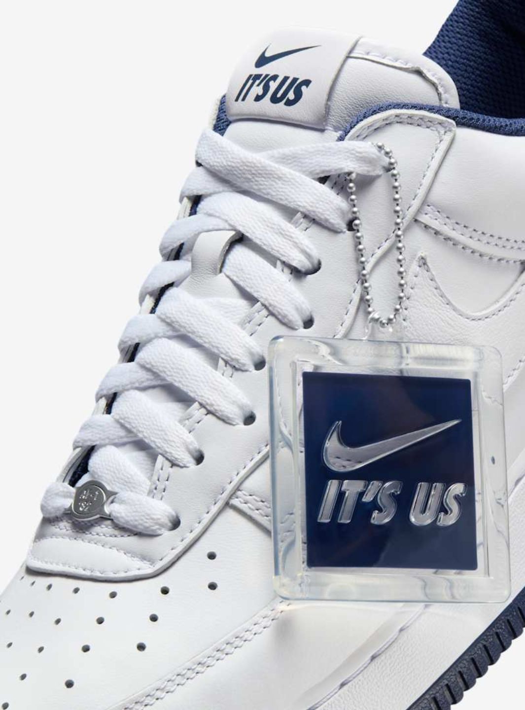 Nike Air Force 1 Low Lil Yachty Concrete Boys It's Us sneakers basse uomo e donna pelle blu, dettaglio tallone