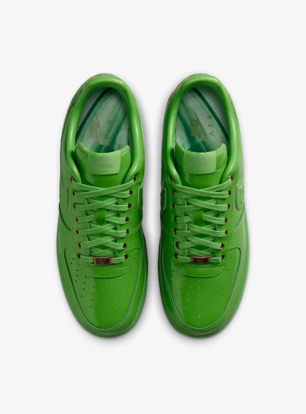 Nike Air Force 1 Low Icon Green Apple sneakers basse uomo e donna pelle verde, vista posteriore