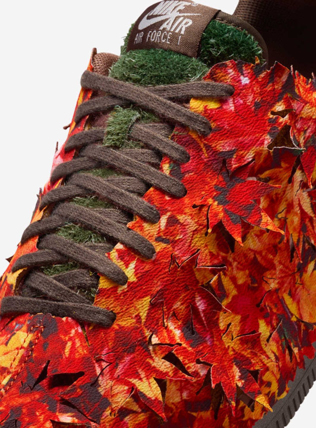 Nike Air Force 1 Low Leaf Camo sneakers basse uomo e donna pelle multicolore, dettaglio suola