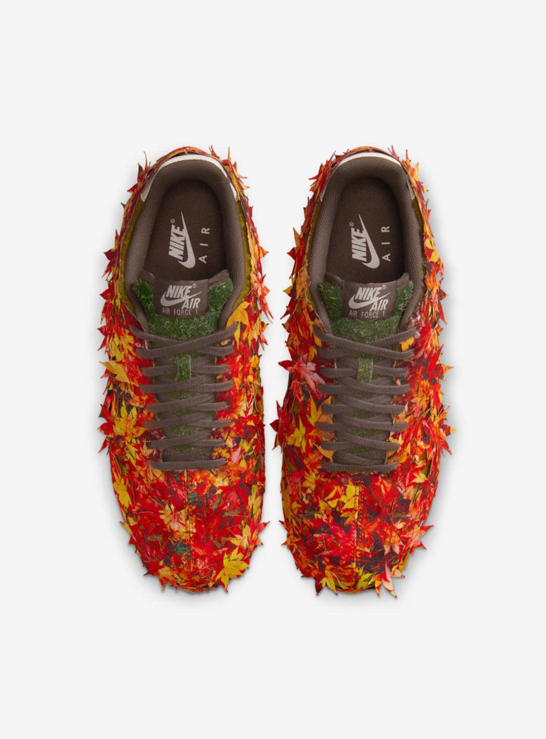 Nike Air Force 1 Low Leaf Camo sneakers basse uomo e donna pelle multicolore, vista posteriore
