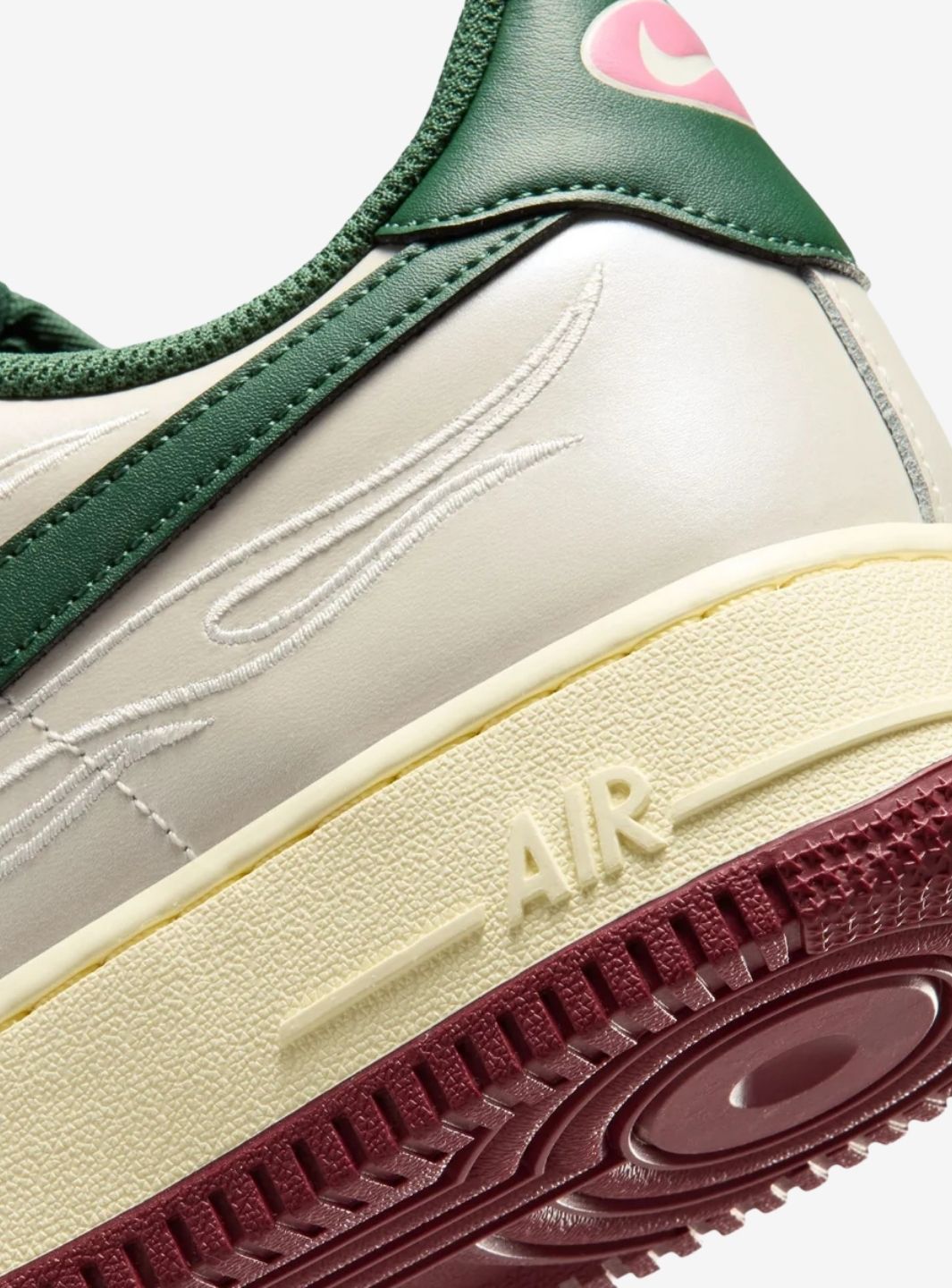 Nike Air Force 1 Low Mexico World Cup sneakers basse uomo e donna pelle verde, vista dall'alto