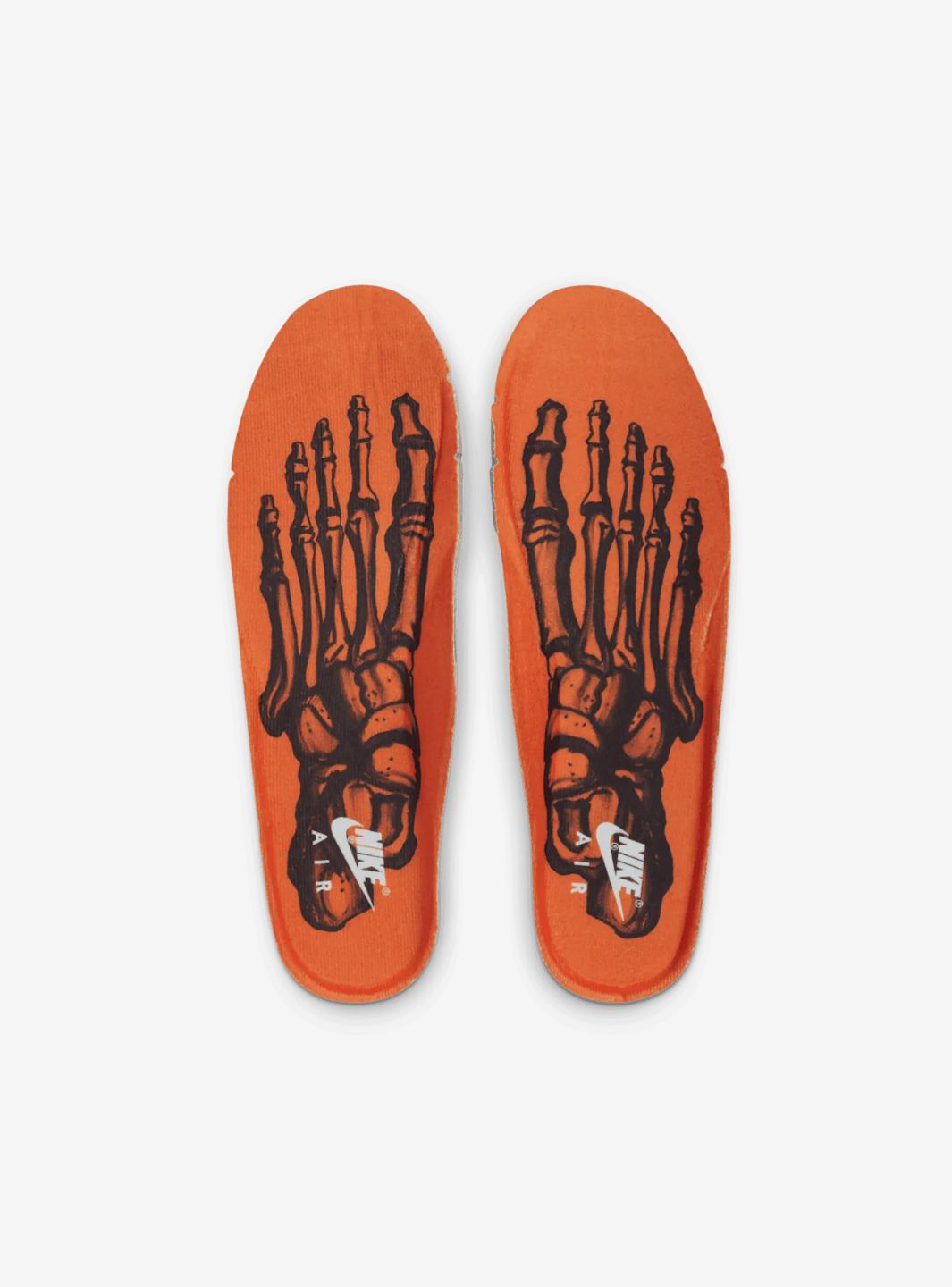 Nike Air Force 1 Low Orange Skeleton Halloween (2020) sneakers basse uomo e donna pelle arancione nero, vista laterale