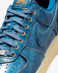 Nike Air Force 1 Low Patent Denim sneakers basse uomo e donna pelle blu, vista dall'alto