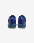 Nike Air Force 1 Low Patent Leather Mystic Navy Grape Ice sneakers basse uomo e donna pelle blu, vista dall'alto