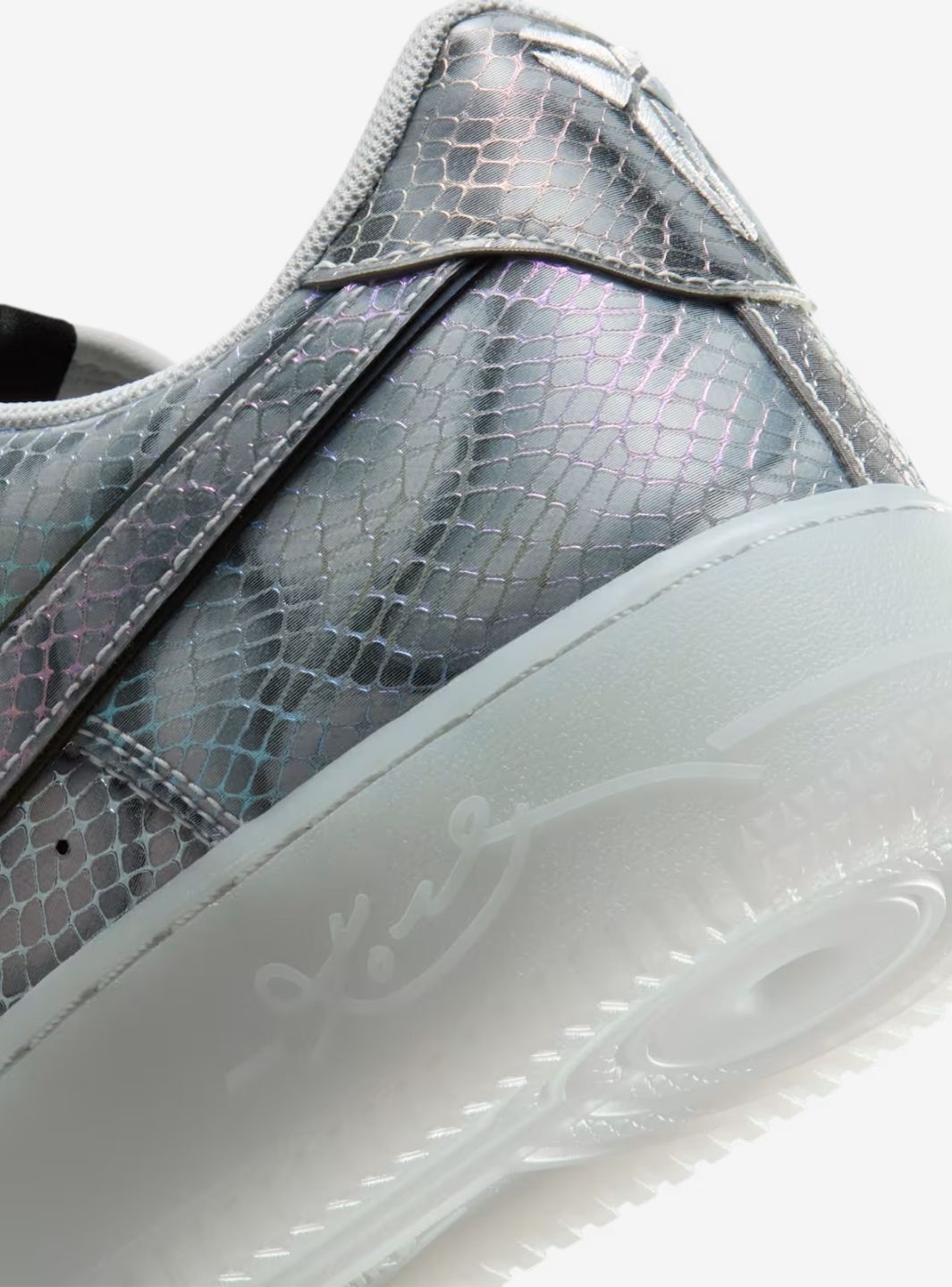 Nike Air Force 1 Low Kobe Bryant Lenticular sneakers basse uomo e donna pelle multicolore, dettaglio tallone