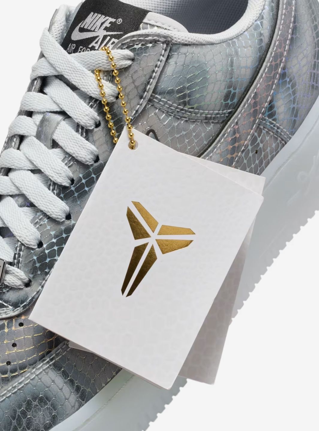 Nike Air Force 1 Low Kobe Bryant Lenticular sneakers basse uomo e donna pelle multicolore, vista dall'alto