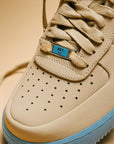 Nike Air Force 1 Low Kobe Bryant Linen sneakers basse uomo e donna pelle beige, vista frontale