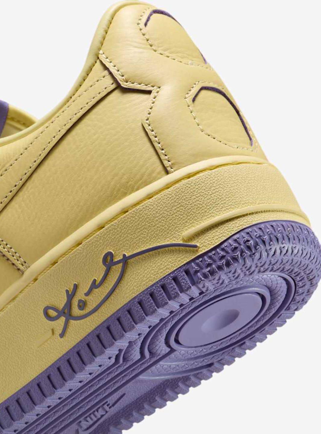 Nike Air Force 1 Low Kobe Bryant Mamba Mentality sneakers basse uomo e donna pelle giallo, dettaglio tomaia