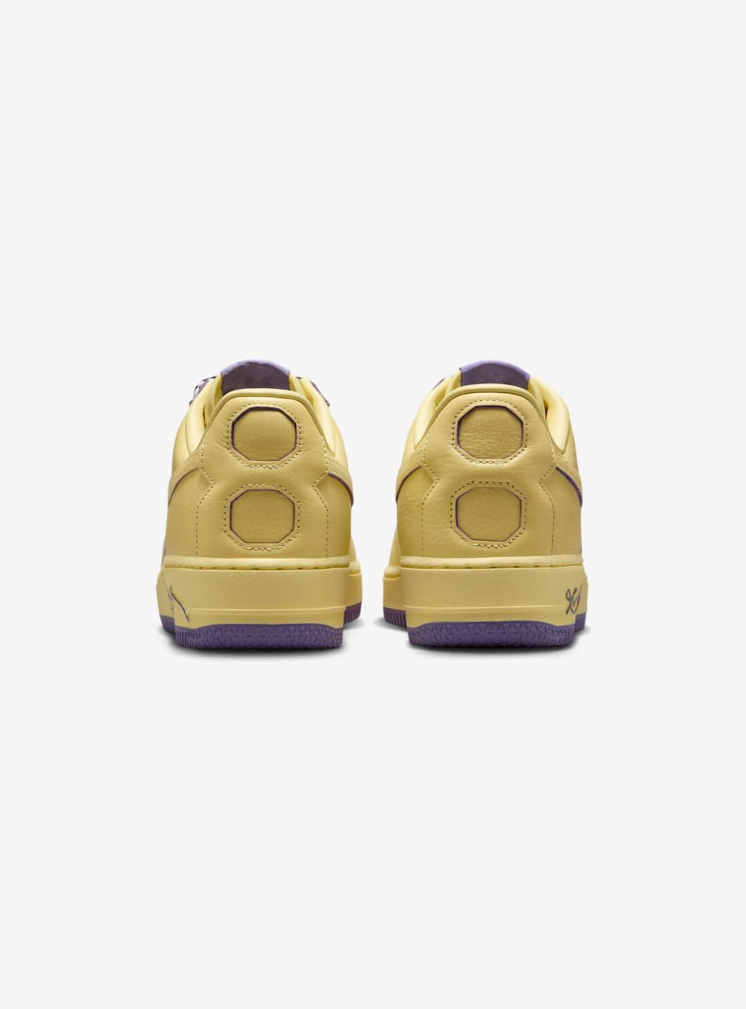 Nike Air Force 1 Low Kobe Bryant Mamba Mentality sneakers basse uomo e donna pelle giallo, vista dall'alto
