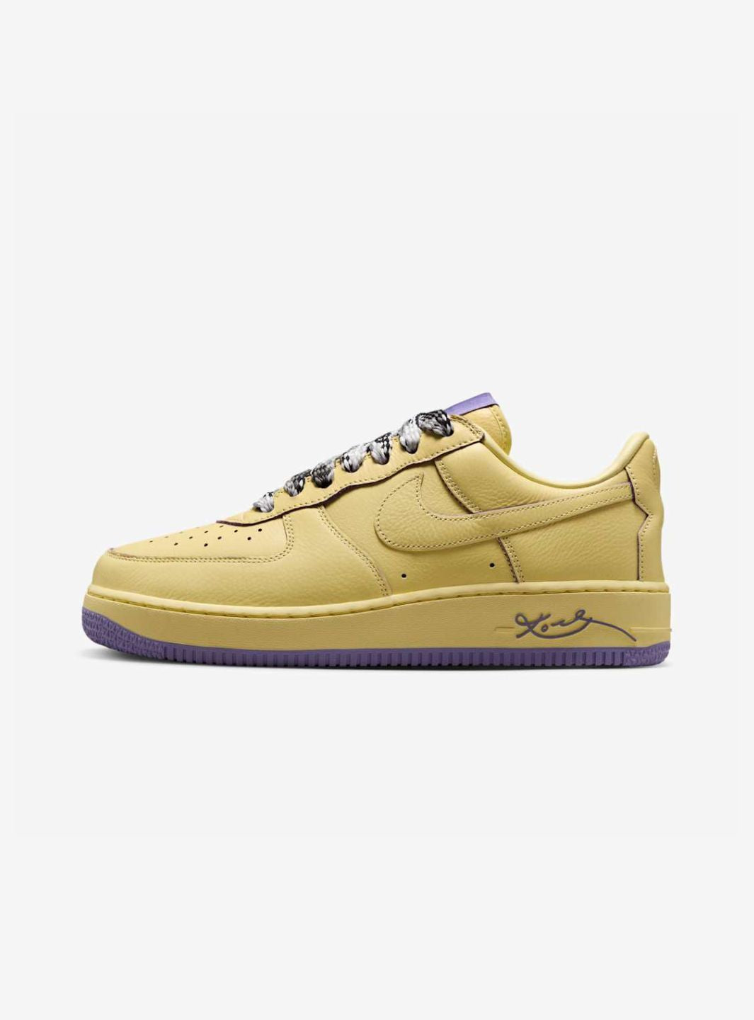 Nike Air Force 1 Low Kobe Bryant Mamba Mentality sneakers basse uomo e donna pelle giallo, vista laterale