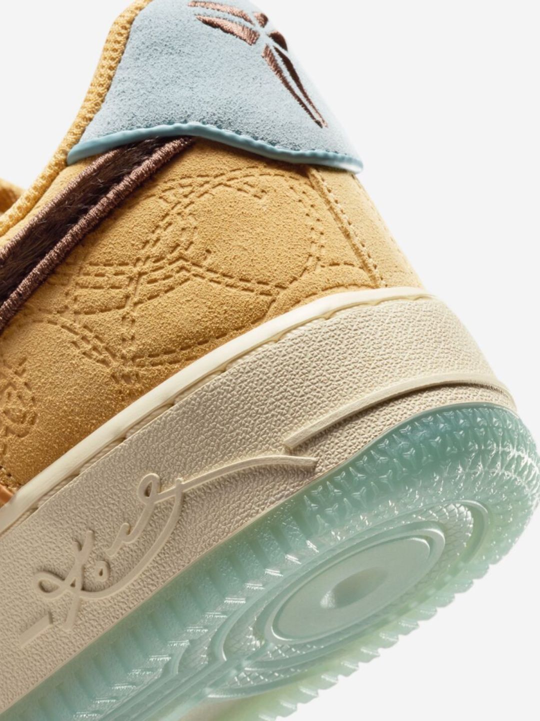 Nike Air Force 1 Low Kobe Bryant Siempre Hermanos sneakers basse uomo e donna pelle multicolore, dettaglio tomaia