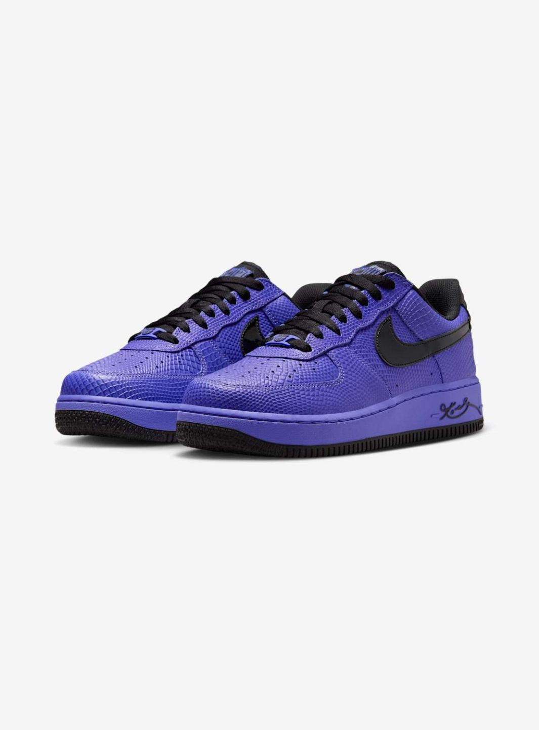 Nike Air Force 1 Low Kobe Bryant x FC Barcelona Persian Violet sneakers basse uomo e donna pelle viola, vista frontale