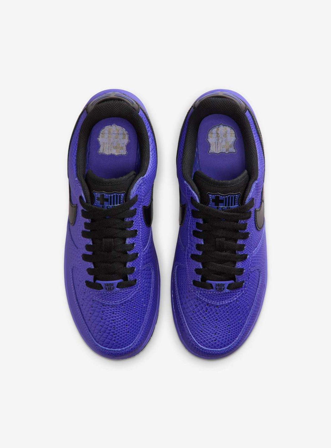 Nike Air Force 1 Low Kobe Bryant x FC Barcelona Persian Violet sneakers basse uomo e donna pelle viola, vista posteriore