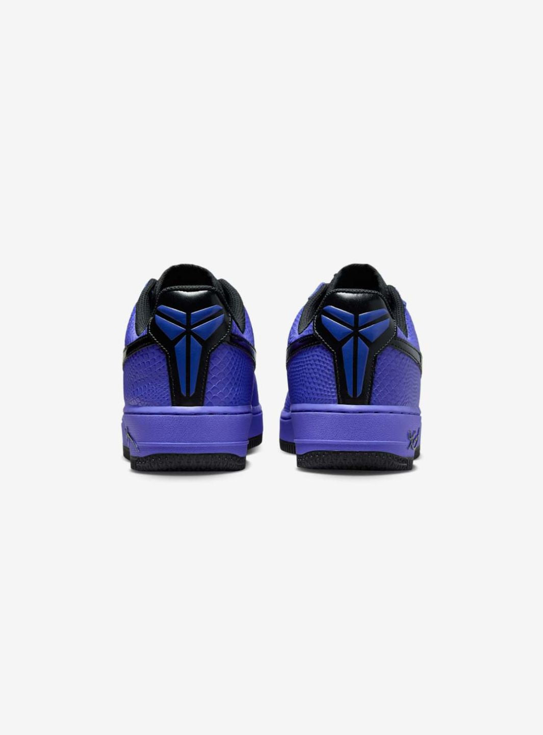 Nike Air Force 1 Low Kobe Bryant x FC Barcelona Persian Violet sneakers basse uomo e donna pelle viola, vista dall'alto