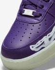 Nike Air Force 1 Low Purple Skeleton Halloween (2021) sneakers basse uomo e donna pelle viola nero, dettaglio suola