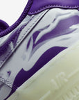 Nike Air Force 1 Low Purple Skeleton Halloween (2021) sneakers basse uomo e donna pelle viola nero, vista dall'alto